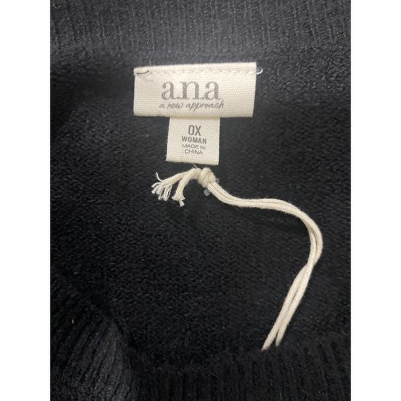 a.n.a. Black Tunic NWOT Sweater Size 0X - Picture 3 of 8
